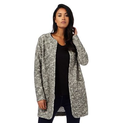 The Collection Grey textured longline cardigan
